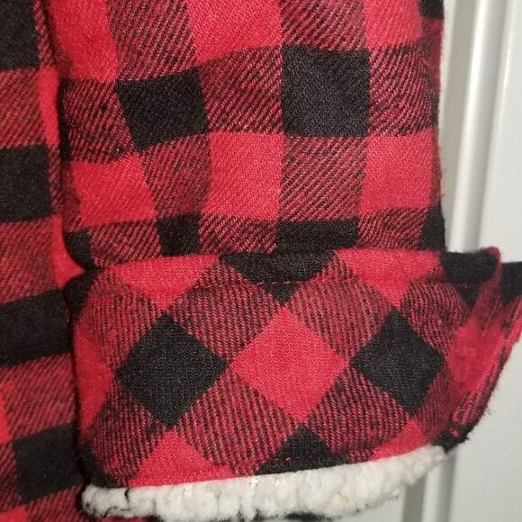 En Creme | Plaid Sherpa Lined Jacket - Picture 4 of 5